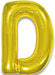 34-Inch Gold Letter D Foil Balloon