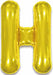 34" Gold Letter H Foil Balloon