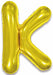 34-Inch Gold Letter K Foil Balloon