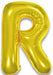 34-Inch Gold Letter R Foil Balloon