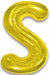 34-Inch Gold Letter S Foil Balloon