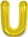 34" Gold Letter U Foil Balloon