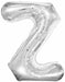 34" Silver Letter Z Foil Balloon