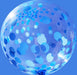 18-Inch Clear Bubble Balloon with Blue Dots