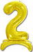 26-Inch Gold Stand-Up Number 2 Balloon