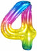 34-Inch Jelly Rainbow Number 4 Balloon