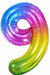 34-Inch Jelly Rainbow Number 9 Balloon