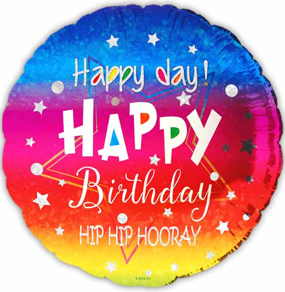 Happy Birthday Hip Hooray 18-Inch Foil Balloon