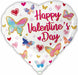 Happy Valentine's Day Butterflies 18" Foil Balloon
