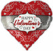 Happy Valentine's Day Heart Foil Balloon, 18 Inch