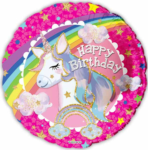 Happy Birthday Unicorn 18" Foil Balloon