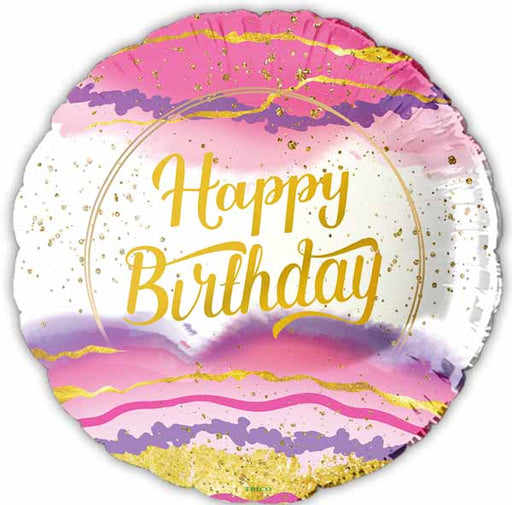 Happy Birthday Ombre 18-Inch Foil Balloon
