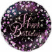 Happy Birthday Pink Dots 18-Inch Foil Balloon