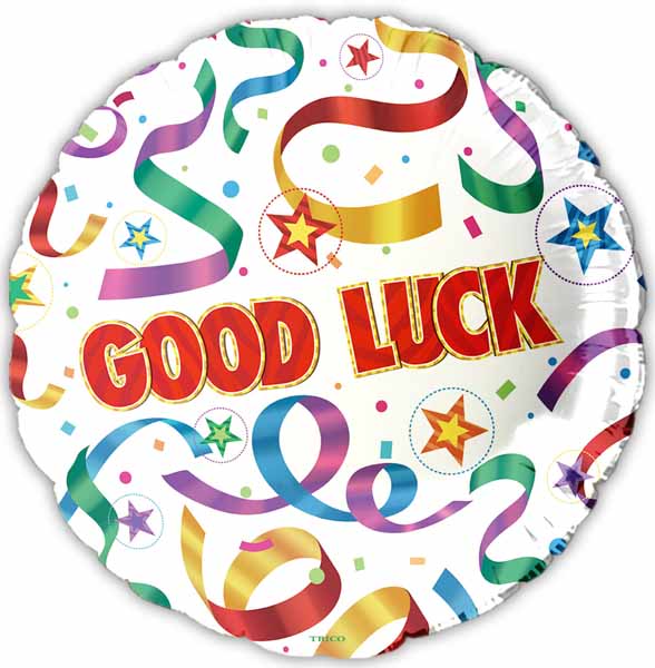 Good Luck Streamers 18-Inch Foil Balloon