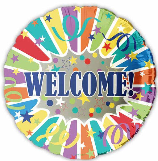 Welcome Streamers 18-Inch Foil Balloon