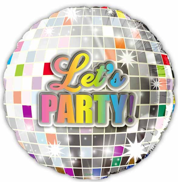 Let's Party Disco 18" Foil Balloon