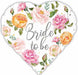 Bride to Be Heart Foil Balloon, 18 Inch