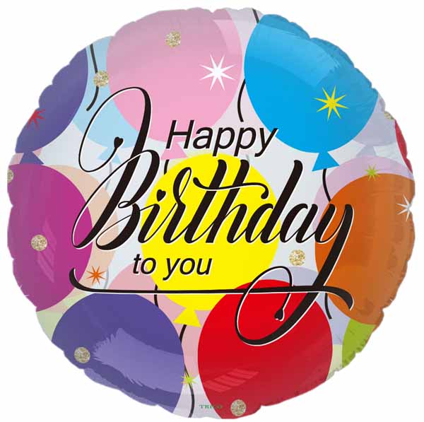 Happy Bday to You 18-Inch Clearview Foil Balloon