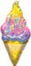 Happy Birthday Ice Cream 42" Shaped Foil Balloon