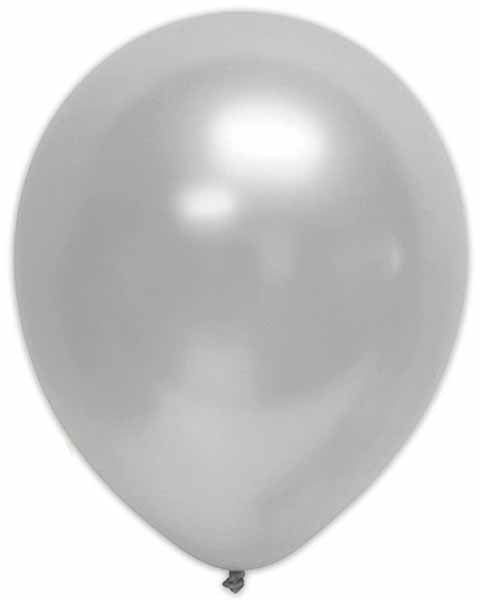 Trico 12-Inch Pearl Silver Latex Balloons, 100 Pack