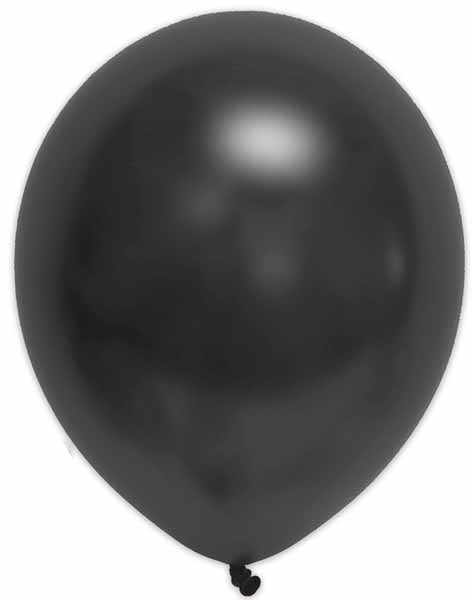 Trico 12-Inch Pearl Black Latex Balloons, 10 Pack