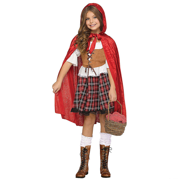 Kids Red Riding Hood Costume Medium 8-10 (1/Pk) — Shimmer & Confetti