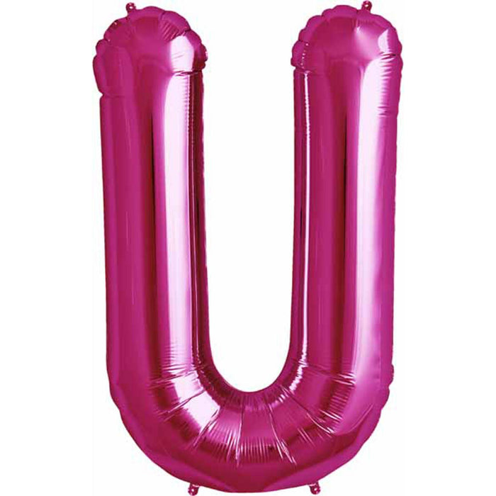 Magenta Vinyl Letter U - 34" (Packaged)