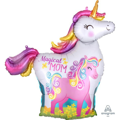 Anagram Magical Mom Unicorn Mama Foil balloon 32" Shape (3/Pk)