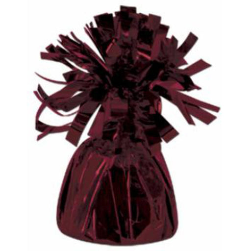 Maroon Foil Balloon Weight By Beistle.