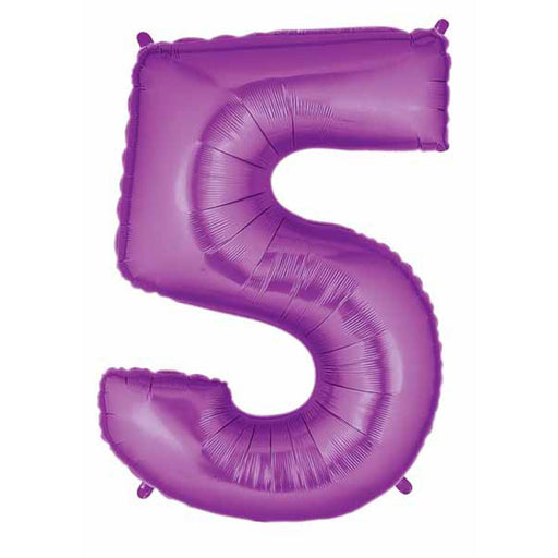 "Megaloon #5 Purple 40" Foil Balloon Package"