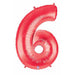 Megaloon #6 Red 40" Balloon.