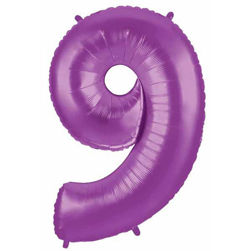 "Megaloon #9 Purple 40" Shape Balloon Package"