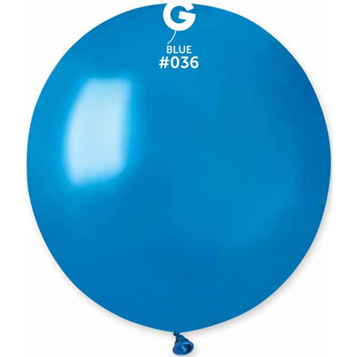 "Metallic Blue Balloons - Pack Of 25 (19" Diameter)"