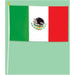 "Mexican Flag Rayon With 22" Stick - 11"X18""