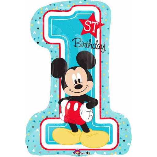 Mickey 1st Birthday Balloon - 28 Inch Foil Shape