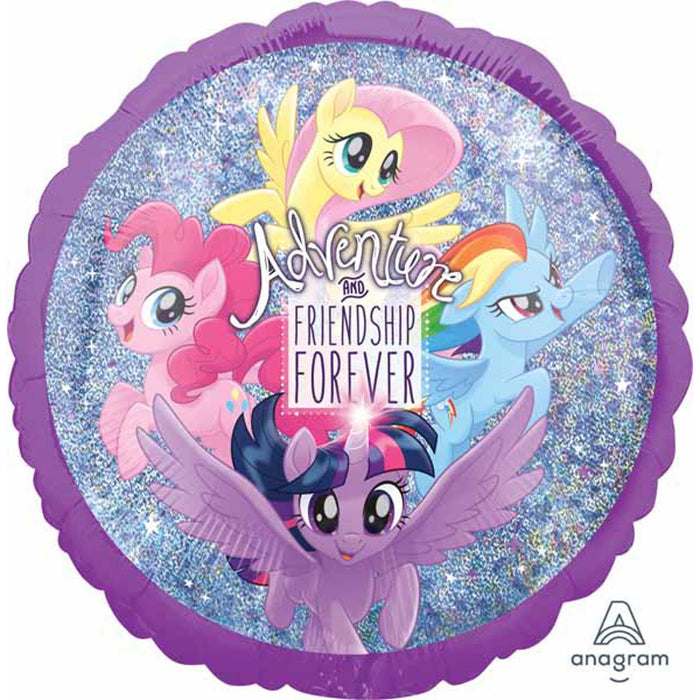 My Little Pony Friendship Advn 18" Round Holo Balloon Package