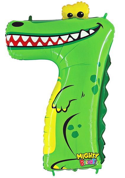 40" Crocodile Number 7 Zooloon Balloon