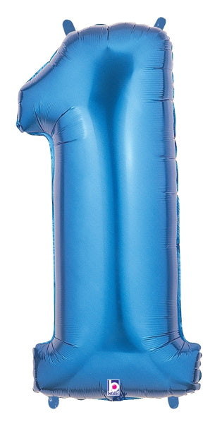 Megaloon 40-Inch Blue Number 1 Balloon