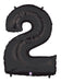 Megaloon Black Number 2 Balloon, 40 Inch