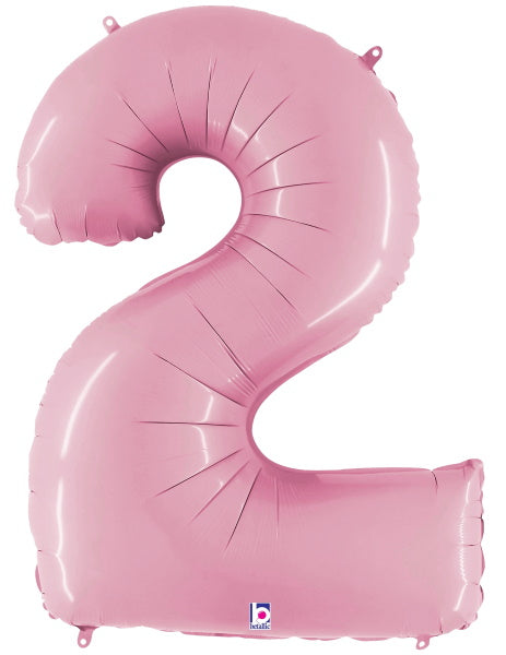 Megaloon Number 2 Pastel Pink Balloon