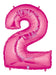 Megaloon Pink Number 2 Balloon, 40 Inch
