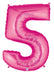 Megaloon 40 Inch Pink Number 5 Balloon