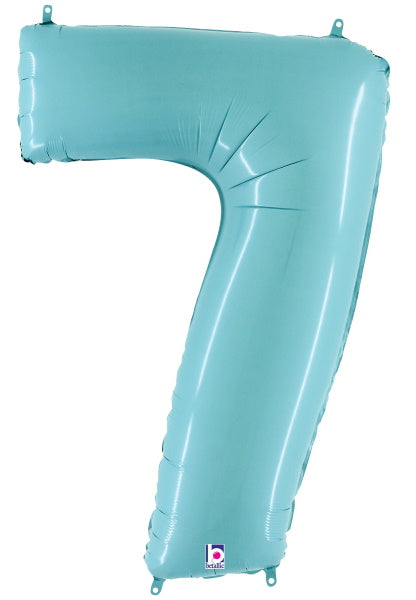 Megaloon Number 7 Balloon in Pastel Blue