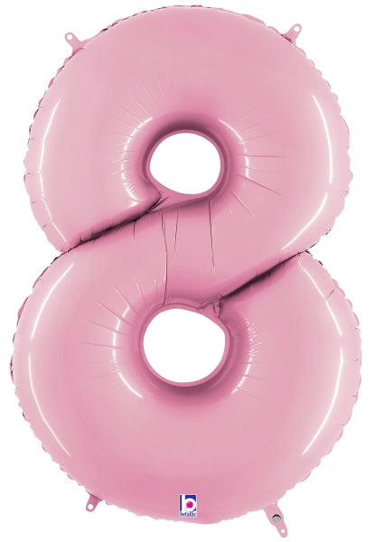 Megaloon Number 8 Balloon in Pastel Pink