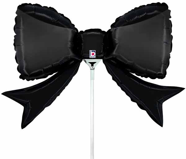 14-Inch Black Bow Mini Foil Balloon