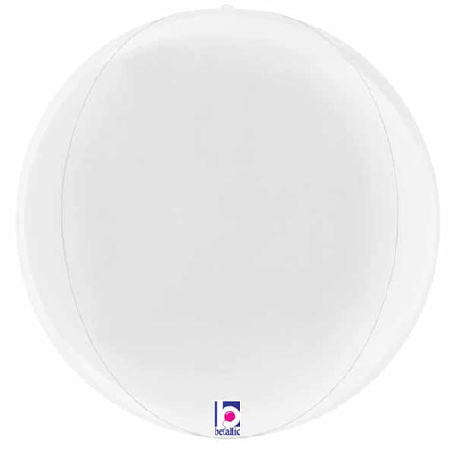 White Globe Foil Balloon, 11 Inch