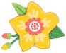 Yellow Flower Shaped Foil Balloon, 34 Inch