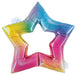 48-Inch Rainbow Holographic Linking Star Foil Balloon