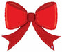 41-Inch Red Bow Shaped Foil Balloon
