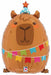 Party Capybara 23-Inch Shaped Foil Balloon